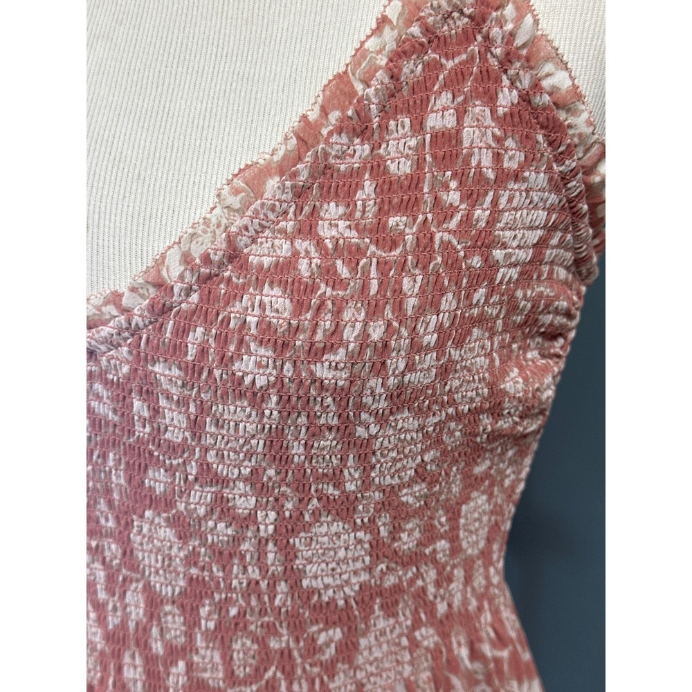 Wilfred Aritzia Tuberoso Floral Smocked Midi Dress Dusty Rose Cottagecore S - Picture 4 of 8